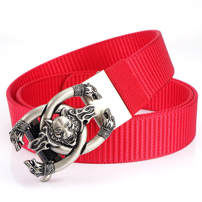 Men's Fierce Wolves In Flame Nylon Belt - Image 23