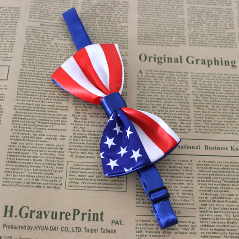 Men's Flag Patriotic Party Bow Tie - Image 2