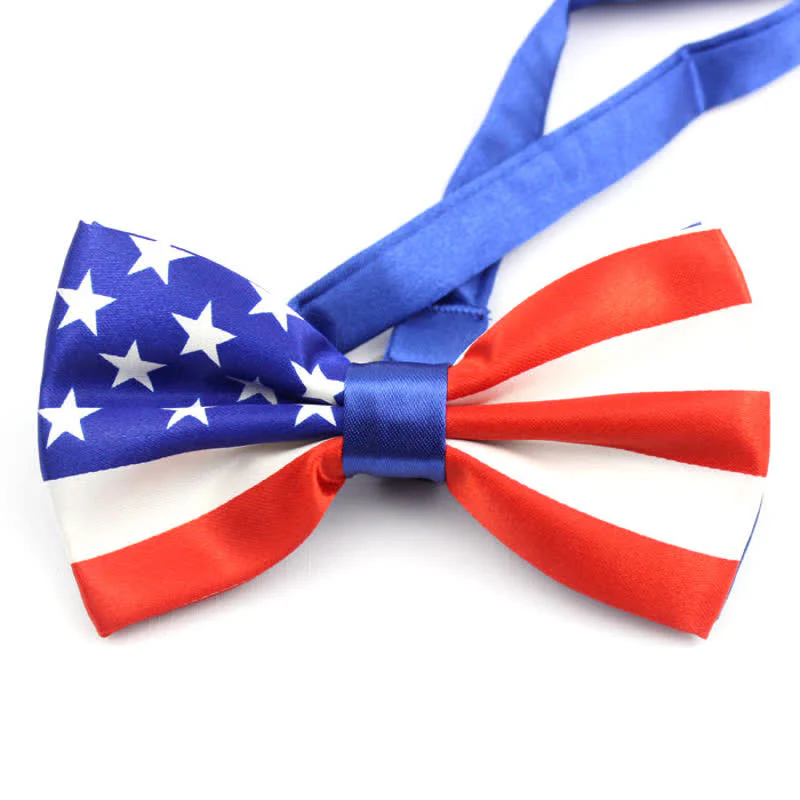 Men's Flag Patriotic Party Bow Tie - Image 5