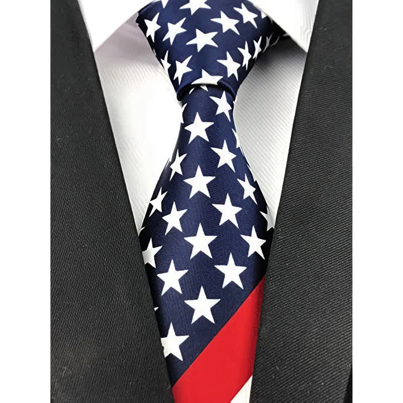 Men's Flag Stars & Stripes Necktie - Image 2