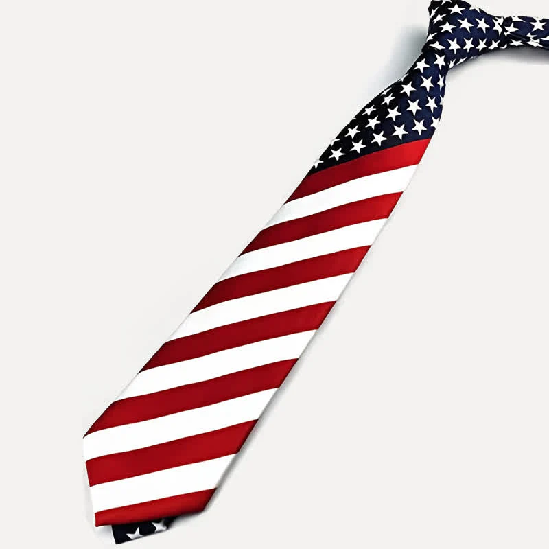 Men's Flag Stars & Stripes Necktie - Image 4