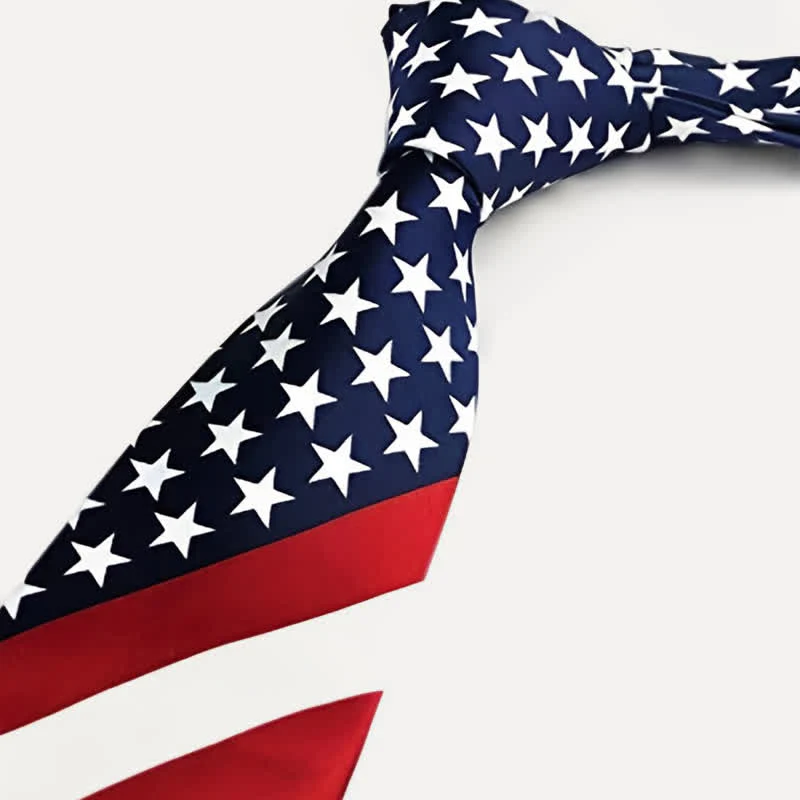 Men's Flag Stars & Stripes Necktie - Image 5