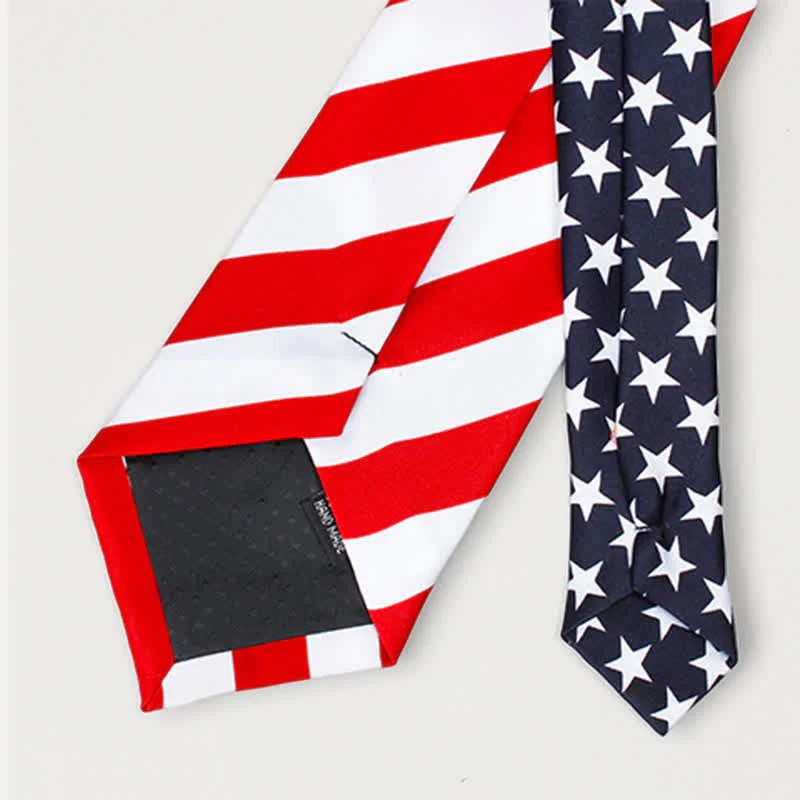 Men's Flag Stars & Stripes Necktie - Image 6