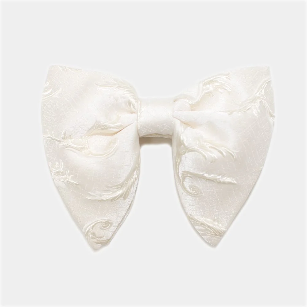 Men's Flame Floral Oversized Pointed Bow Tie - Image 7