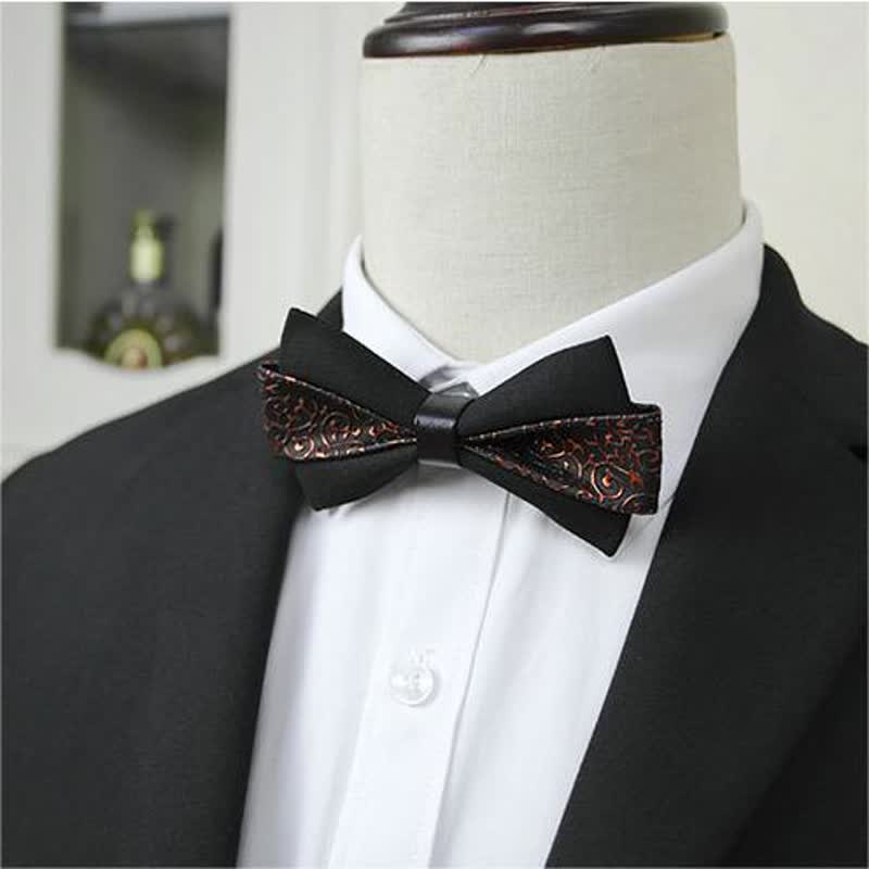 Men's Flame PU Leather Bow Tie - Image 8