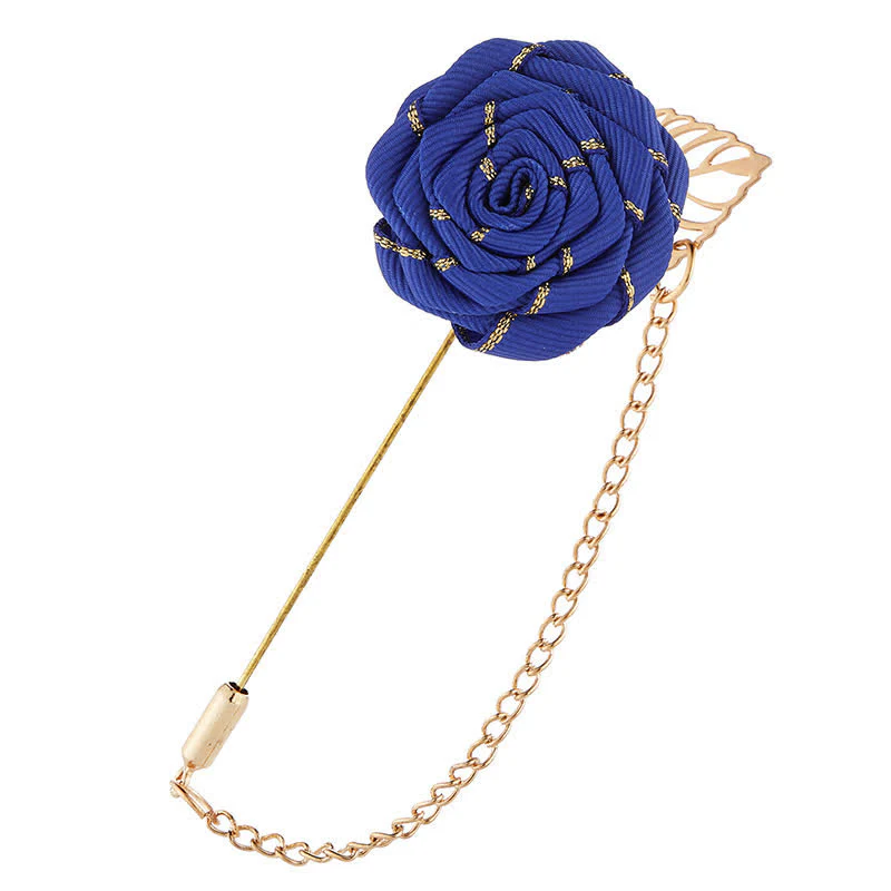 Men's Floral Camellia Chain Brooch - Image 13