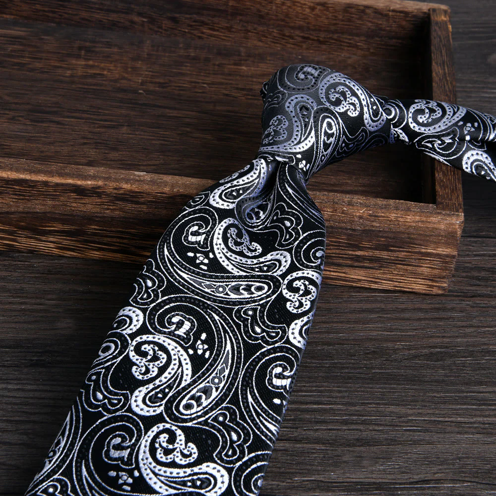 Men's Floral Jacquard Textured Formal Necktie - Image 16