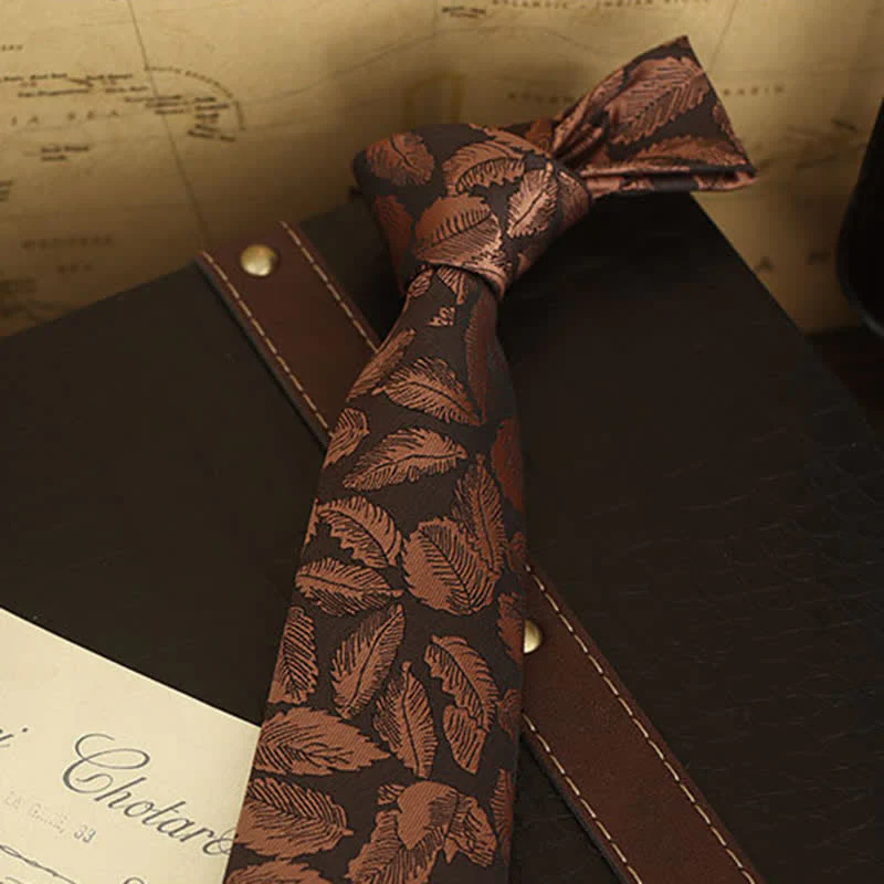 Men's Floral Printed Formal Dress Shirt Necktie - Image 18