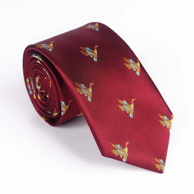 Men's Flying Bird Embroidered Necktie - Image 10