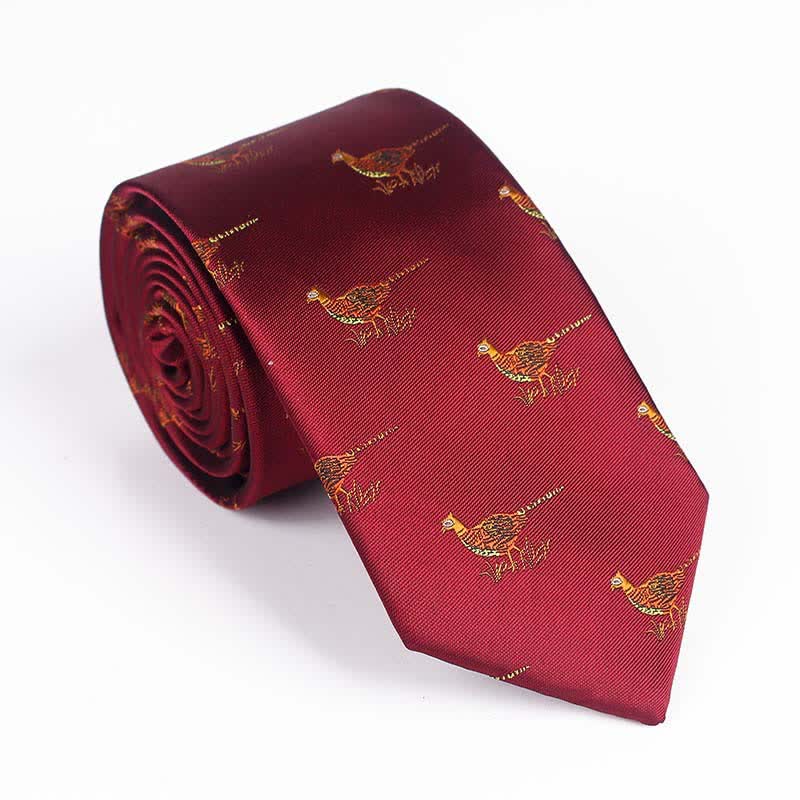 Men's Flying Bird Embroidered Necktie - Image 14