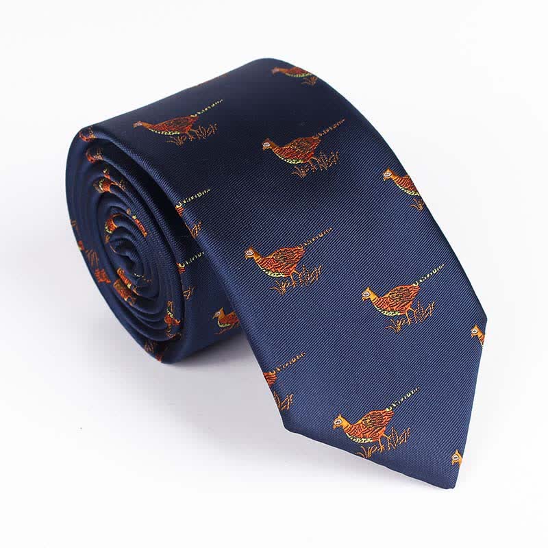 Men's Flying Bird Embroidered Necktie - Image 15