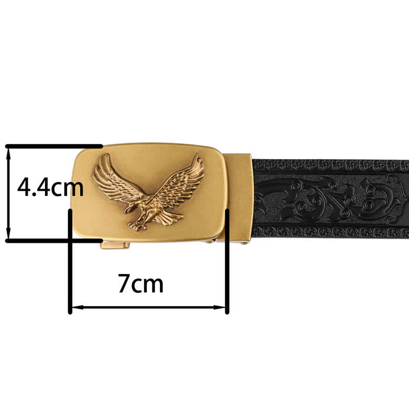 Men's Flying Eagle Automatic Buckle Embossing Leather Belt - Image 8