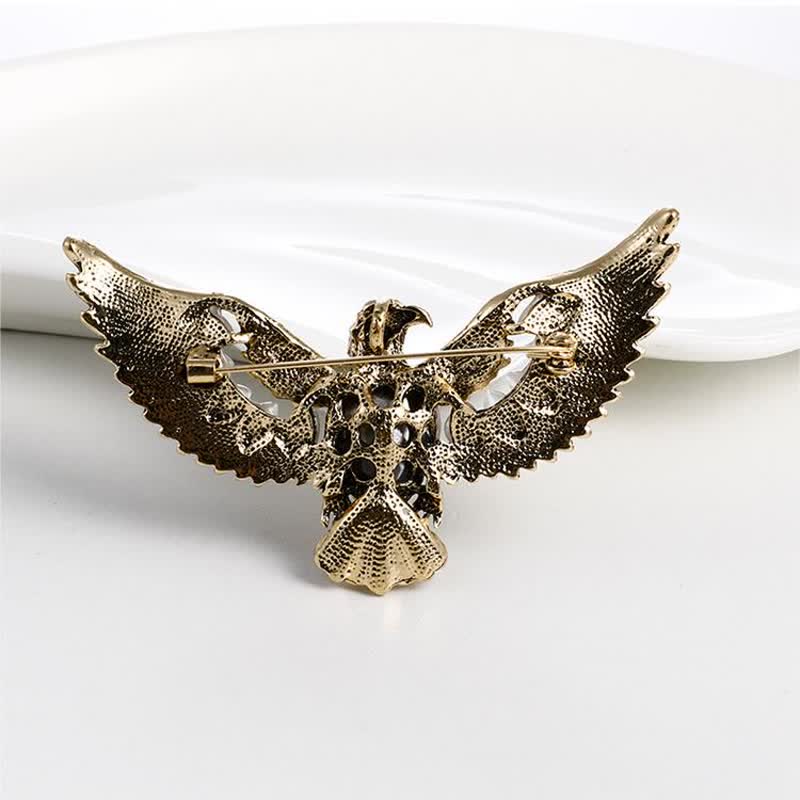 Men's Flying Hawk Gem Brooch - Image 5