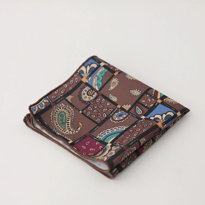 Men's Fnacy Abstract Geometrical Pattern Pocket Square - Image 11