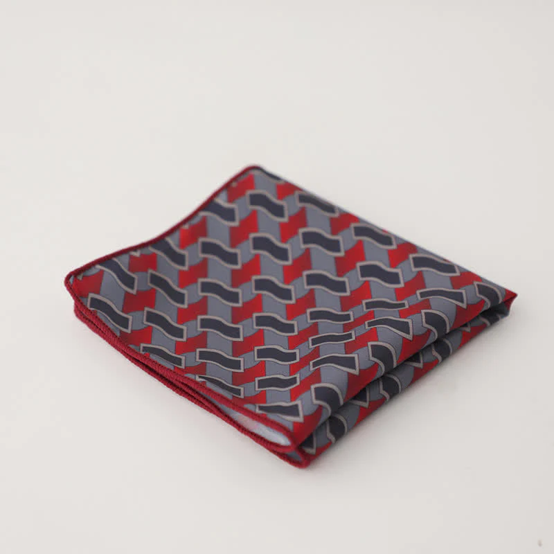Men's Fnacy Abstract Geometrical Pattern Pocket Square - Image 12