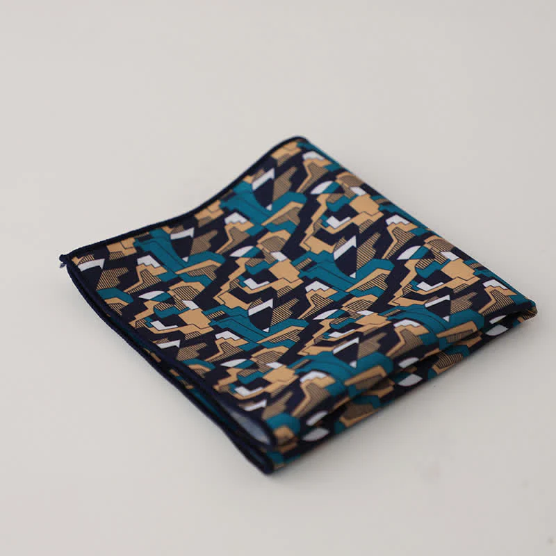 Men's Fnacy Abstract Geometrical Pattern Pocket Square - Image 17