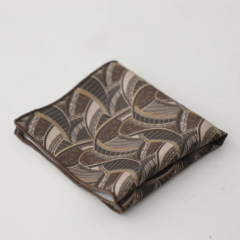 Men's Fnacy Abstract Geometrical Pattern Pocket Square - Image 2