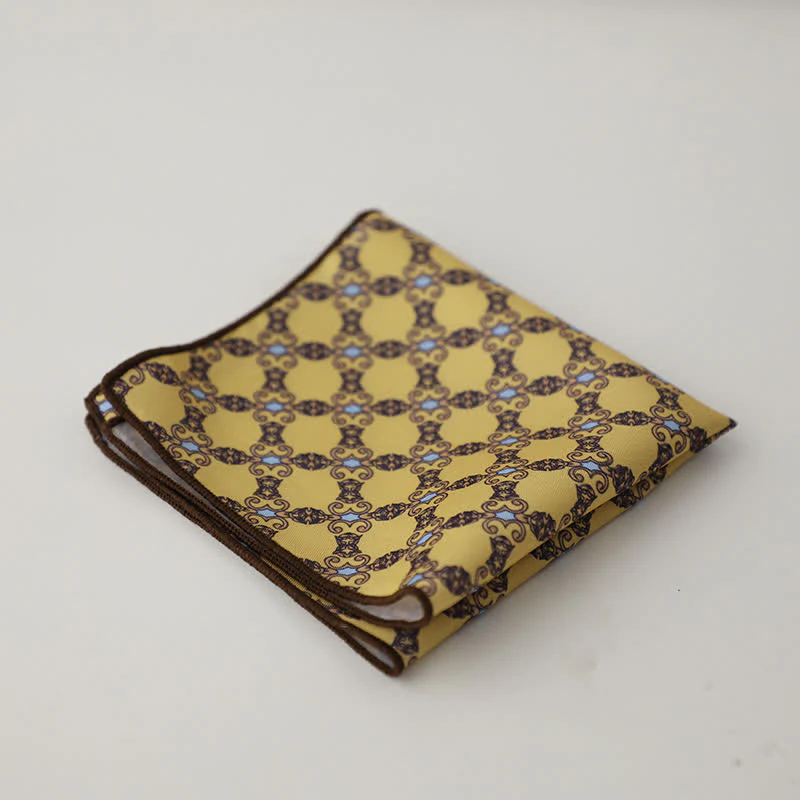 Men's Fnacy Abstract Geometrical Pattern Pocket Square - Image 20