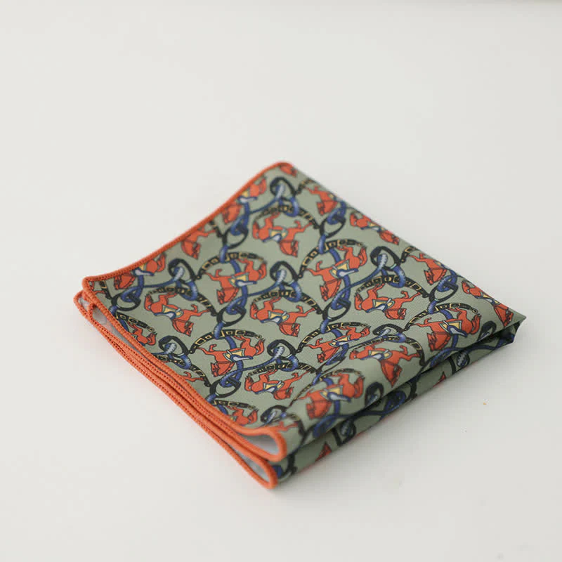 Men's Fnacy Abstract Geometrical Pattern Pocket Square - Image 22