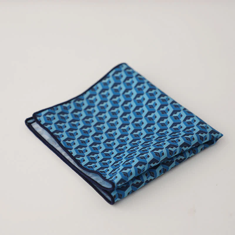 Men's Fnacy Abstract Geometrical Pattern Pocket Square - Image 28