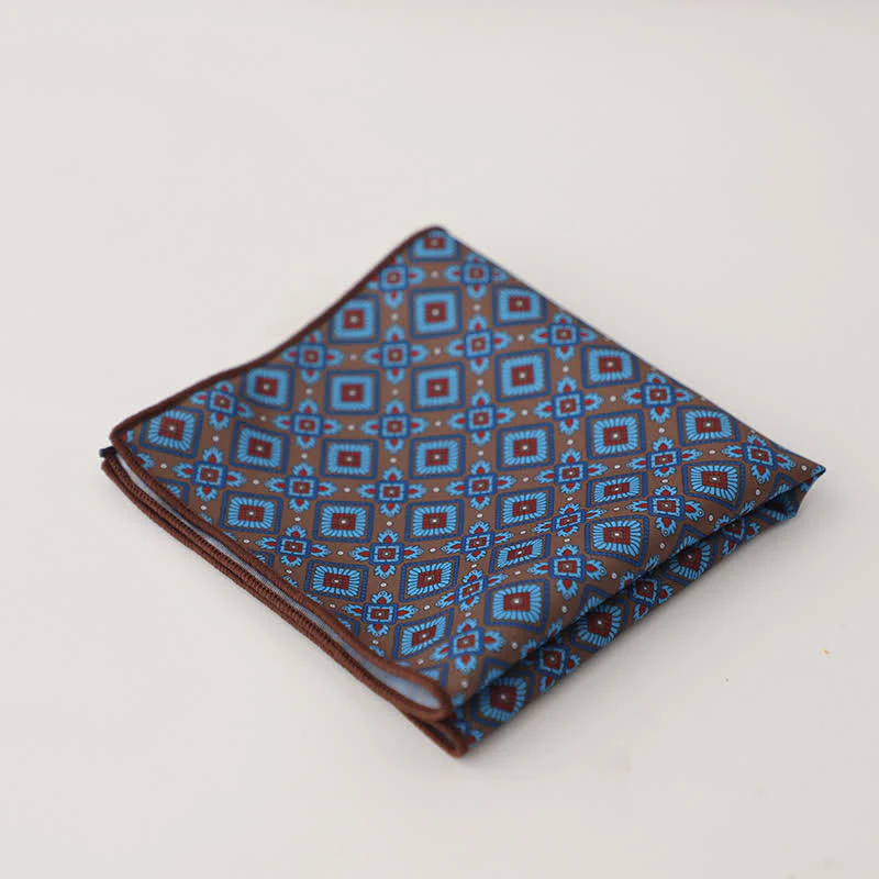 Men's Fnacy Abstract Geometrical Pattern Pocket Square - Image 33