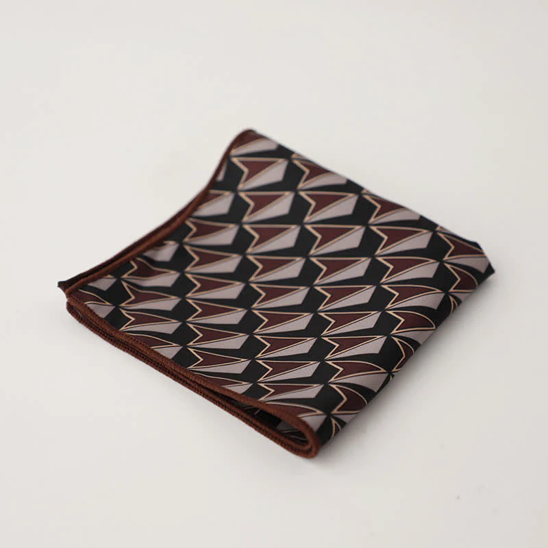 Men's Fnacy Abstract Geometrical Pattern Pocket Square - Image 7