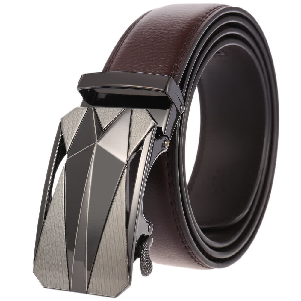 Men's Formal Daily Outdoor Automatic Buckle Leather Belt - Image 15