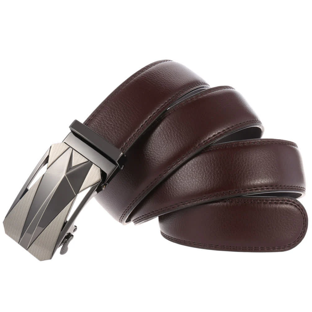 Men's Formal Daily Outdoor Automatic Buckle Leather Belt - Image 17