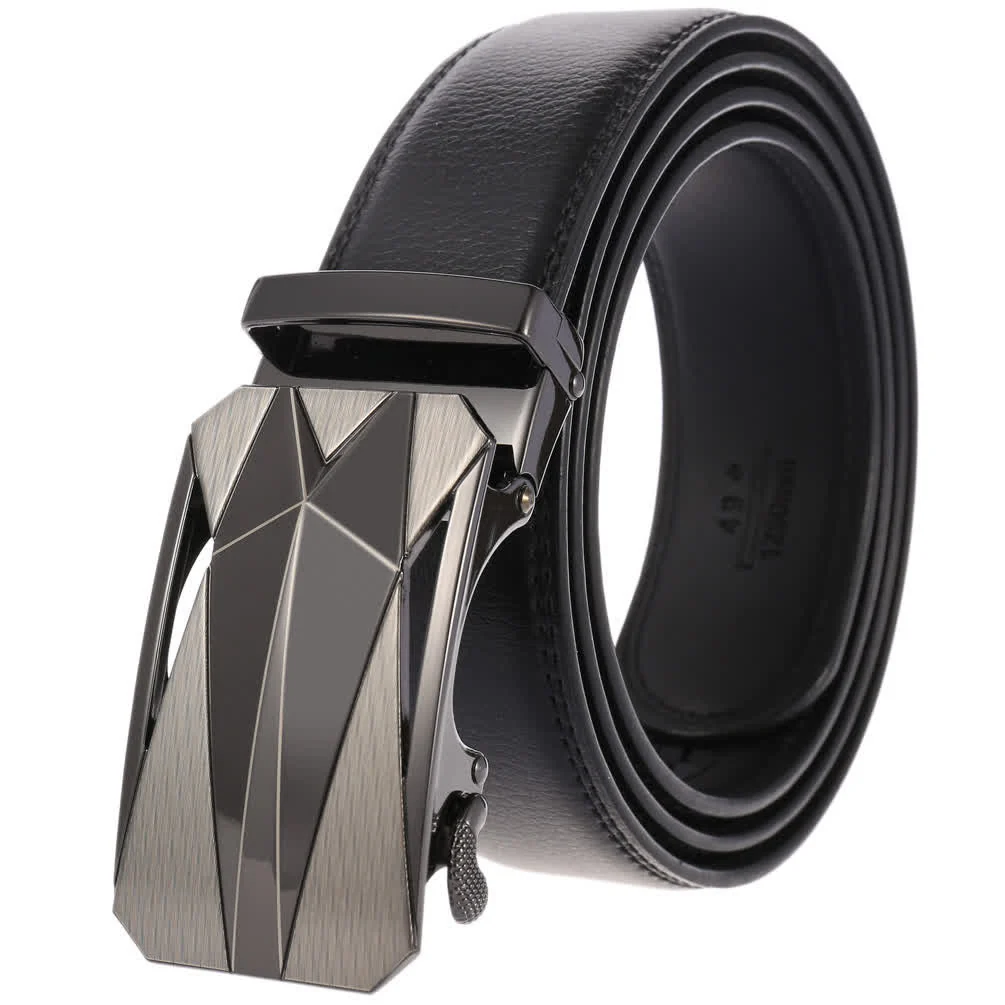 Men's Formal Daily Outdoor Automatic Buckle Leather Belt - Image 18