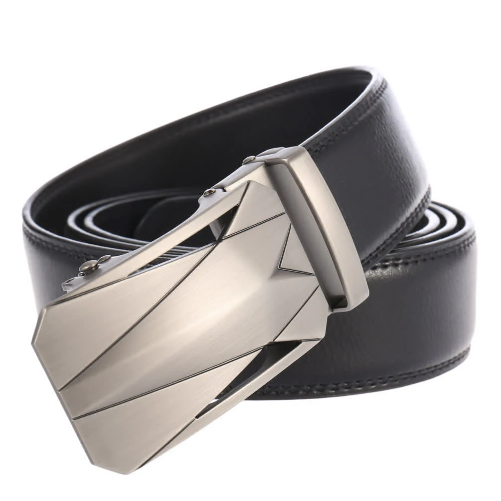 Men's Formal Daily Outdoor Automatic Buckle Leather Belt - Image 5