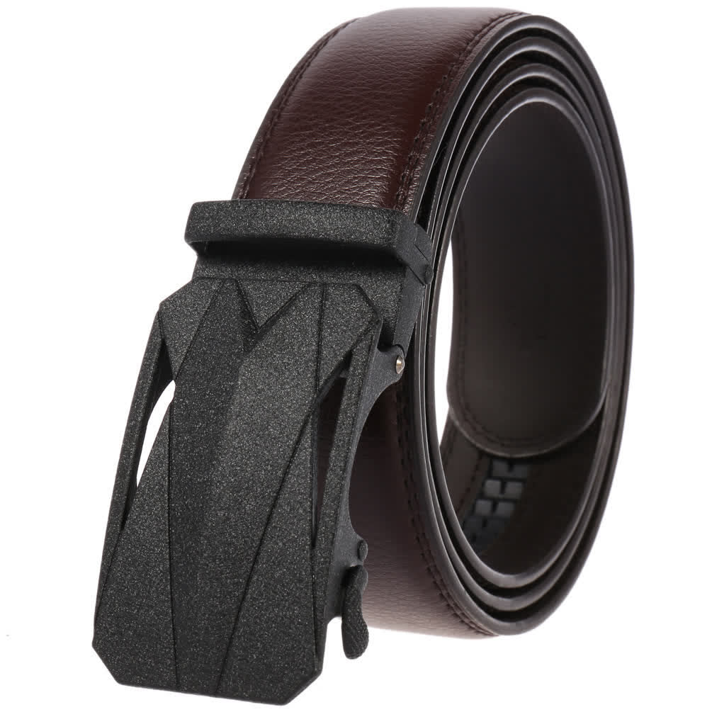Men's Formal Daily Outdoor Automatic Buckle Leather Belt - Image 6