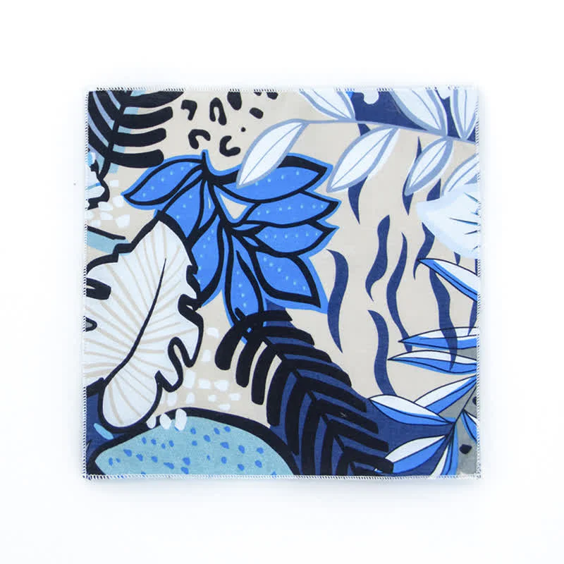 Men's Fresh Floral Patterns Cotton Pocket Square - Image 14