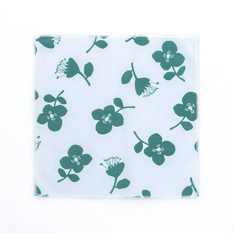 Men's Fresh Floral Patterns Cotton Pocket Square - Image 24