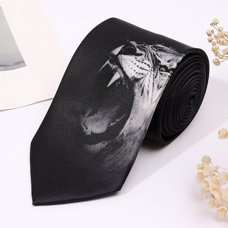 Men's Fun Animal Print Business Slim Necktie - Image 13