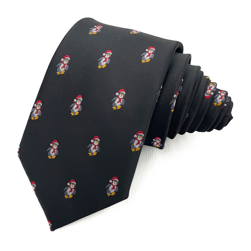 Men's Fun Christmas Theme Santa Claus Motifs Necktie - Image 2