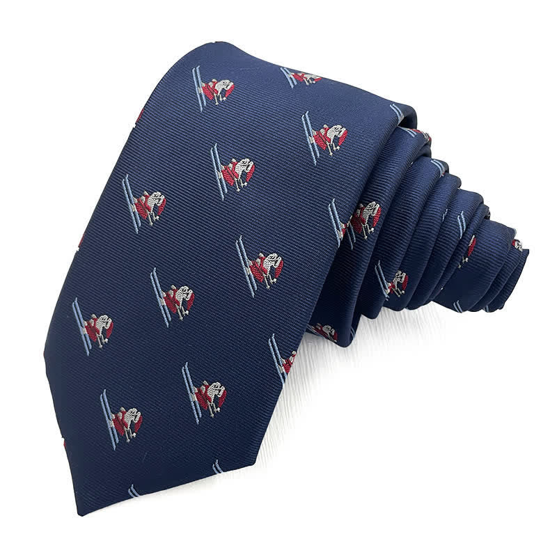 Men's Fun Christmas Theme Santa Claus Motifs Necktie - Image 6