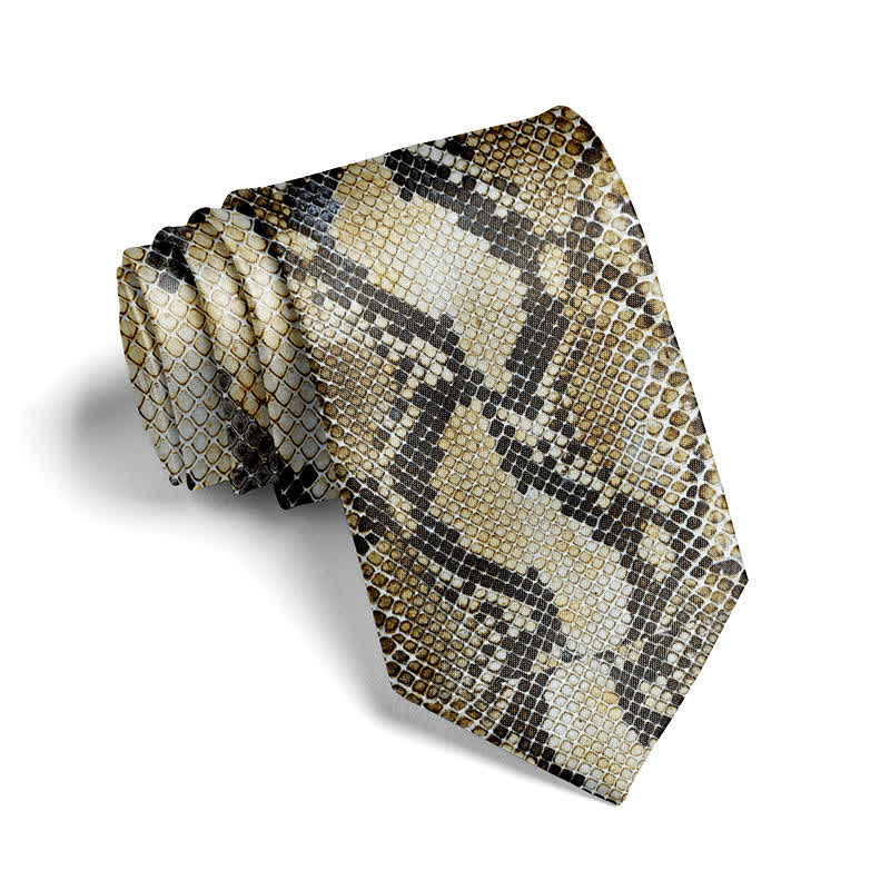 Men's Fun Stylish Animal Skin Printed Necktie - Image 10