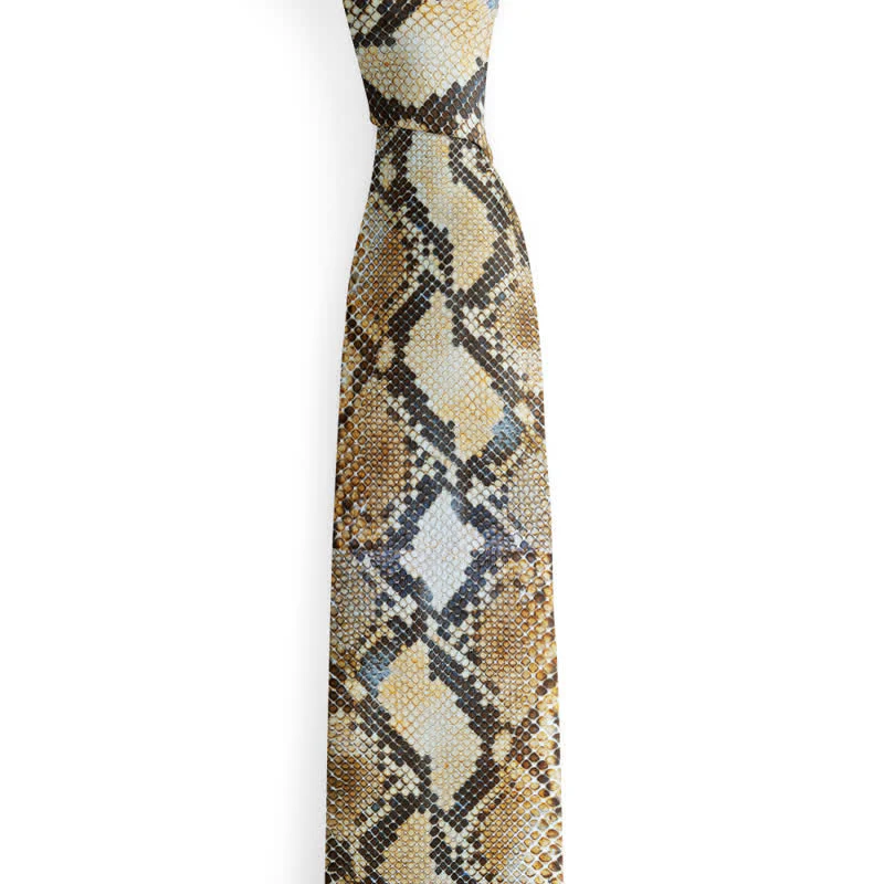 Men's Fun Stylish Animal Skin Printed Necktie - Image 12