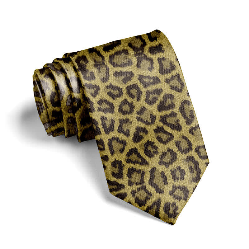 Men's Fun Stylish Animal Skin Printed Necktie - Image 15