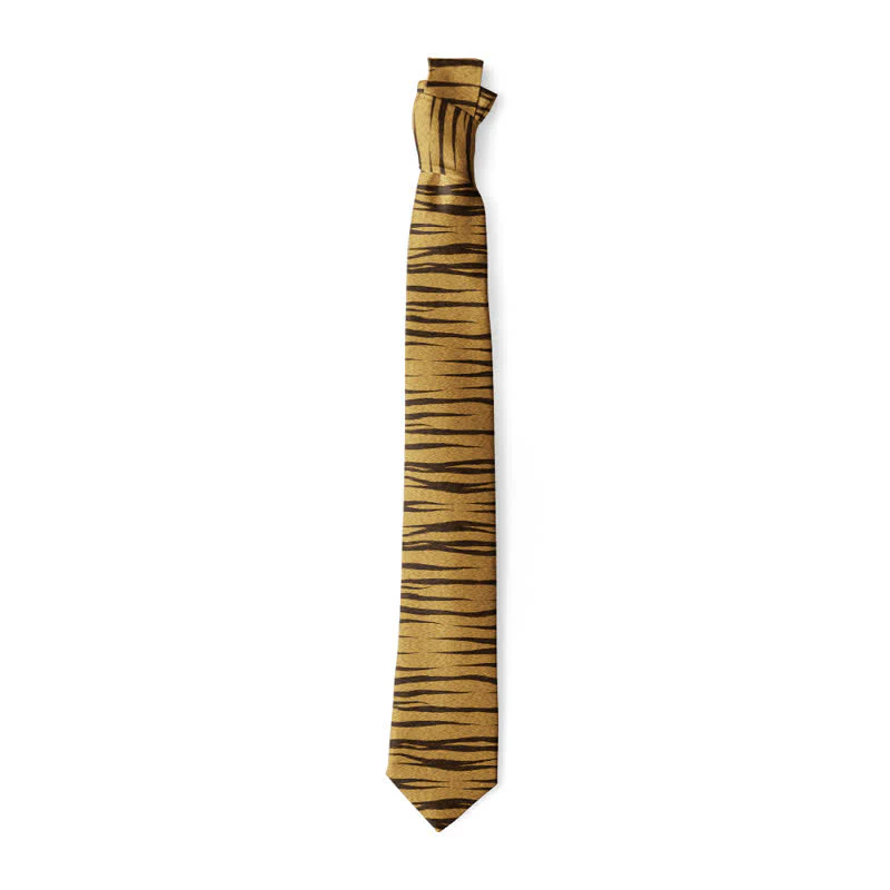 Men's Fun Stylish Animal Skin Printed Necktie - Image 16