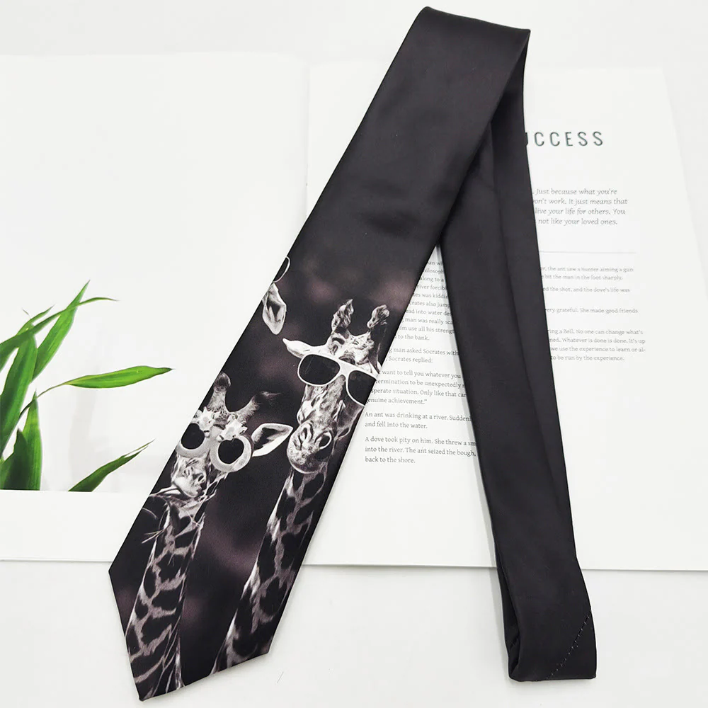 Men's Funny Animal Digital Printing Necktie - Image 2