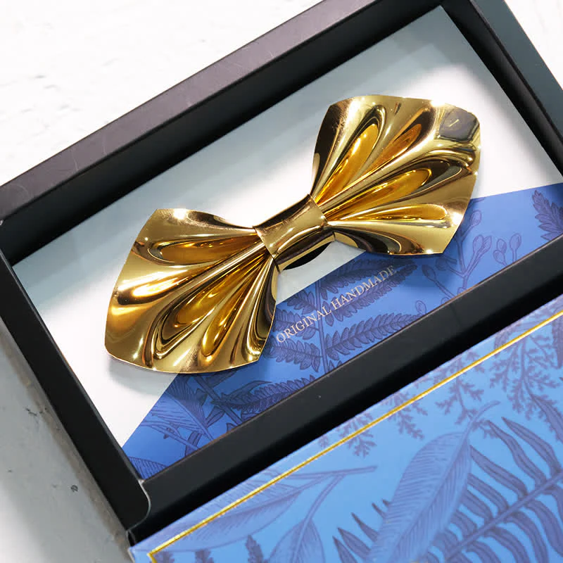 Men's Future Bright Gold & Silver Bow Tie - Image 5