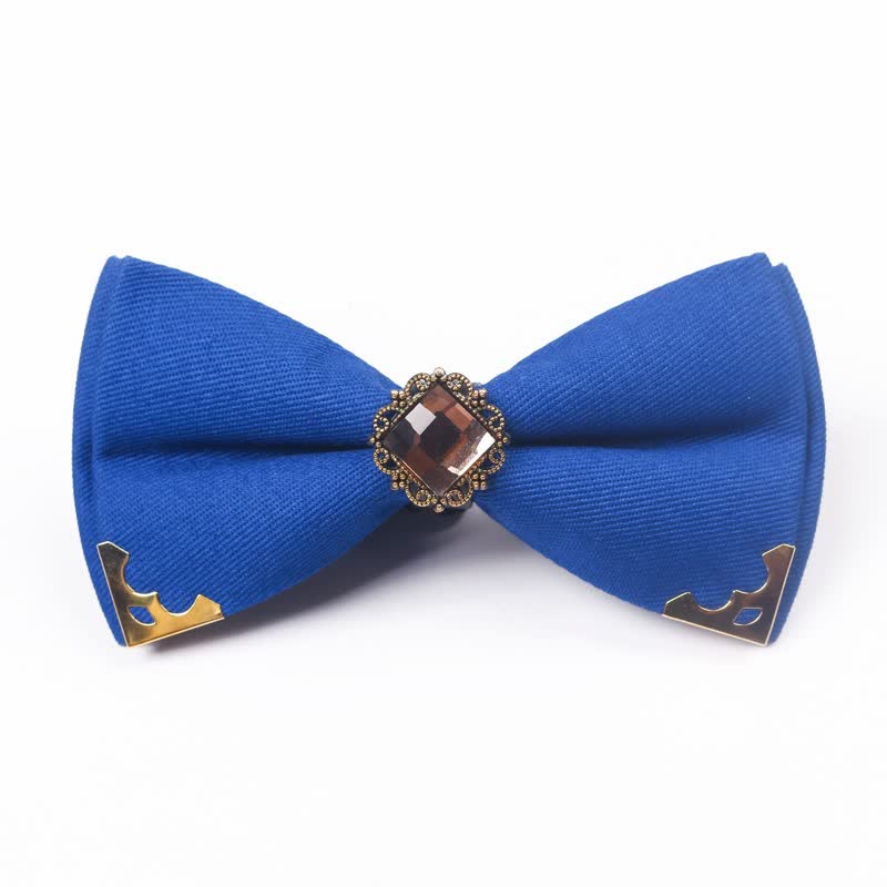 Men's Gem Golden Edge Cotton Bow Tie - Image 12