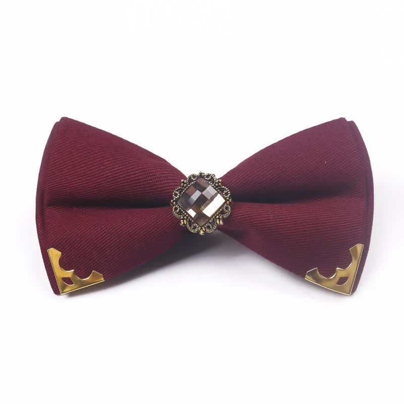 Men's Gem Golden Edge Cotton Bow Tie - Image 2