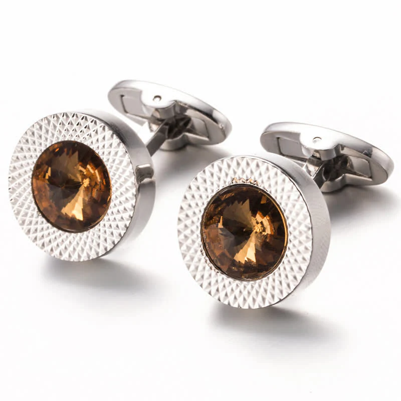 Men's Alluring Gemstone Crystal Cufflinks - Image 10