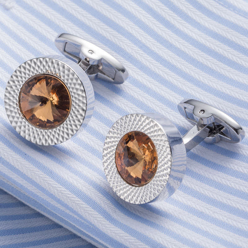 Men's Alluring Gemstone Crystal Cufflinks - Image 11