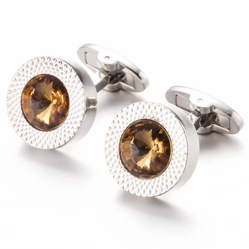 Men's Alluring Gemstone Crystal Cufflinks - Image 12
