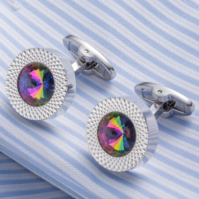 Men's Alluring Gemstone Crystal Cufflinks - Image 17