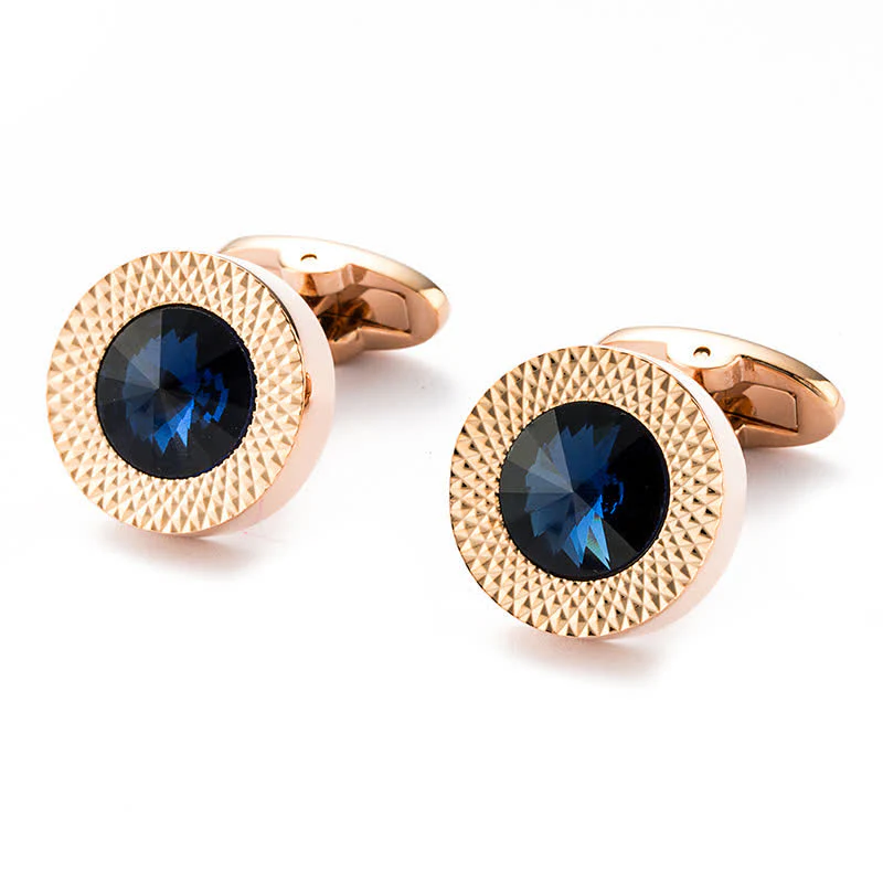 Men's Alluring Gemstone Crystal Cufflinks - Image 4