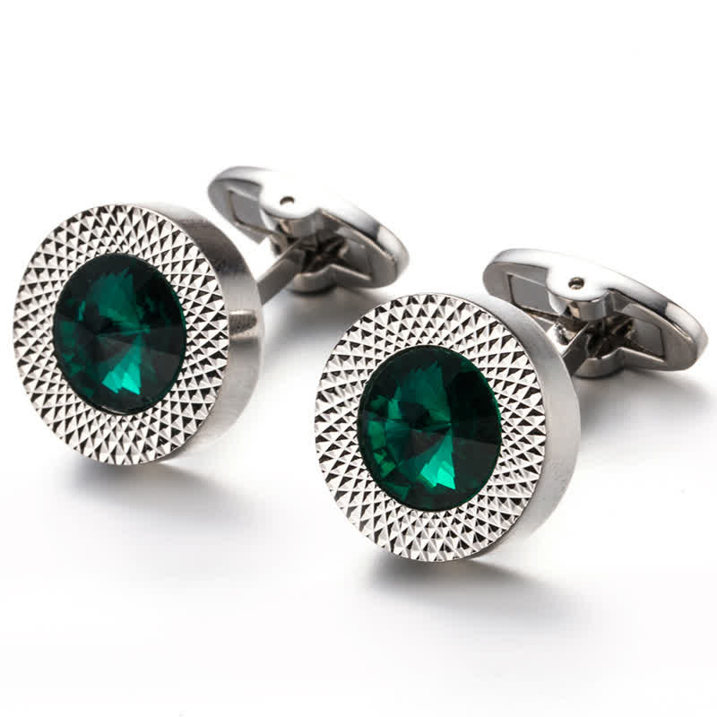Men's Alluring Gemstone Crystal Cufflinks - Image 9